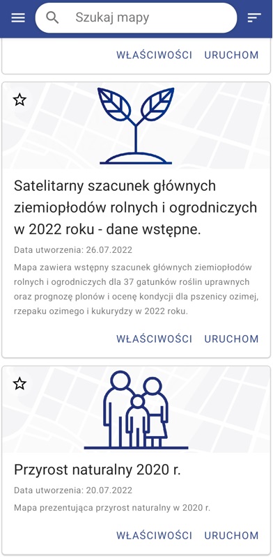 Lista zasobów mapowych