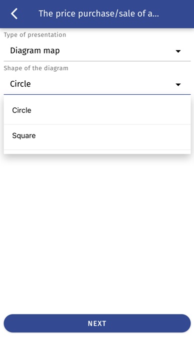 Type of presentation - diagram map